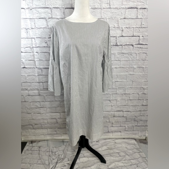 CHAPS Striped Bell Sleeve Shift Dress –‎ Size L (New with Tags) - Picture 1 of 12